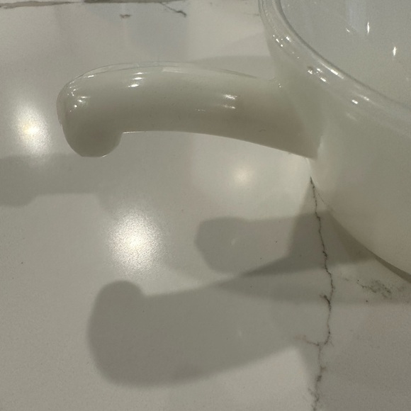 Fire King Milk Glass Bowl With  Handle - Picture 7 of 8